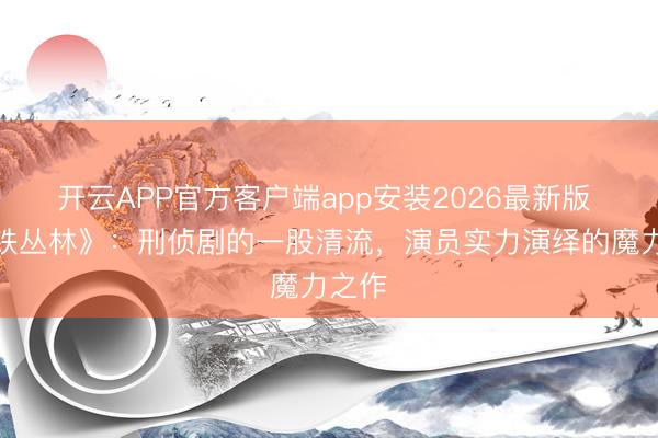 开云APP官方客户端app安装2026最新版 《钢铁丛林》：刑侦剧的一股清流，演员实力演绎的魔力之作